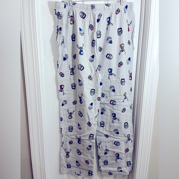 Old Navy Pajama Lounge Pants Brushed Flannel Drawstring Mens XL Winter Animals - Picture 3 of 12
